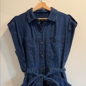 Banana Republic Blue Denim Jumpsuit